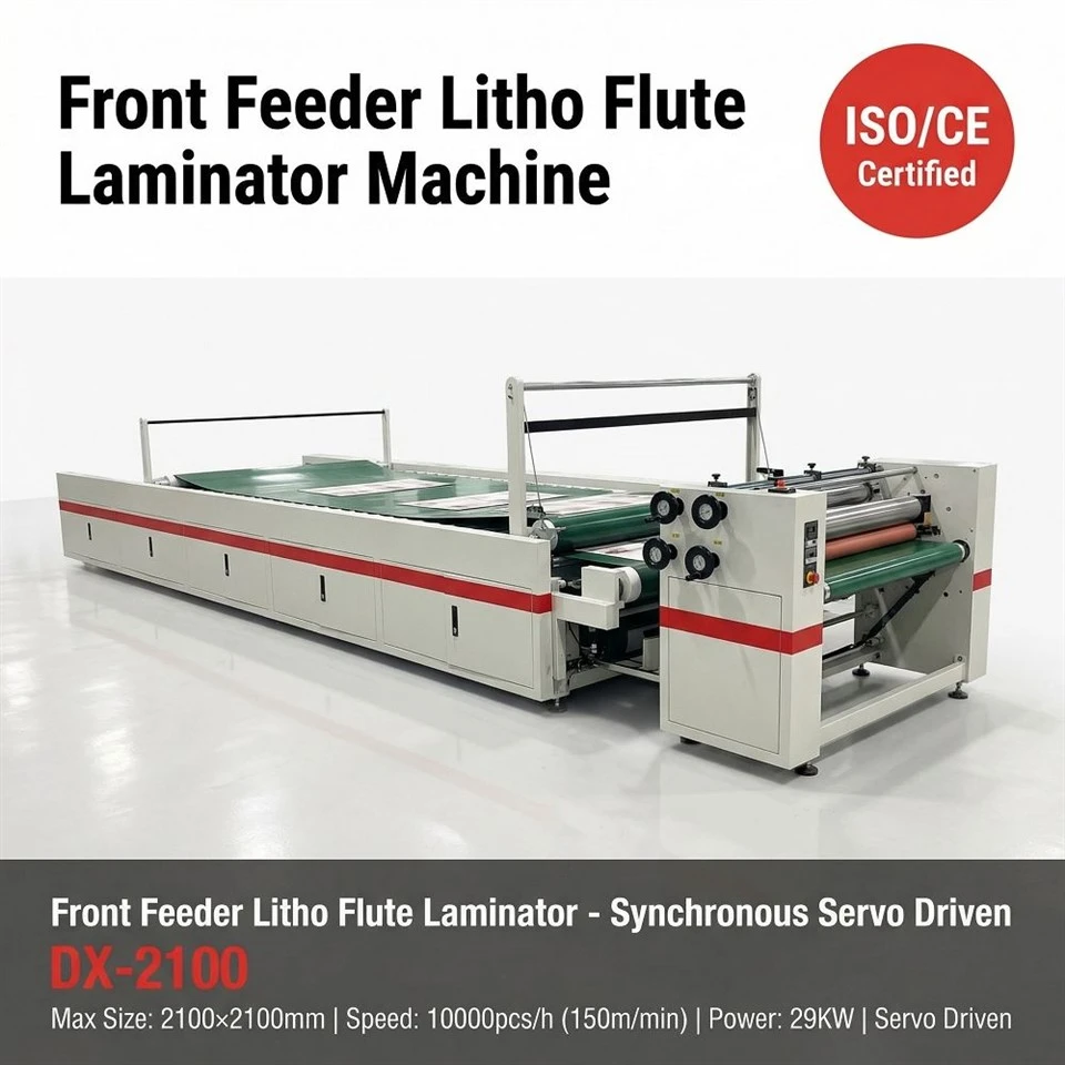 Front Feeder Litho Flute Laminator Machine